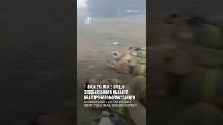 "Герои устали": видео с пожарными в области Абай тронуло казахстанцев
