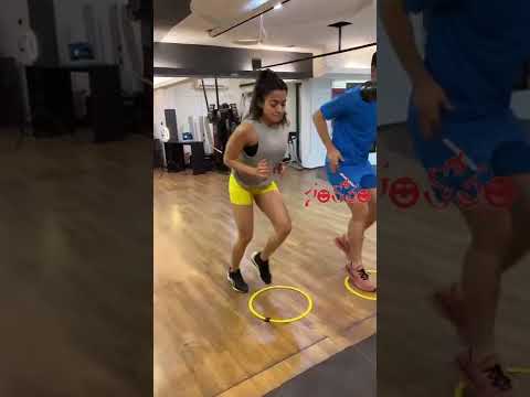 #rashmikamandanna workout video #santoshamsuresh #rashmika #jym #santosham #pushpa #rashmikamovies