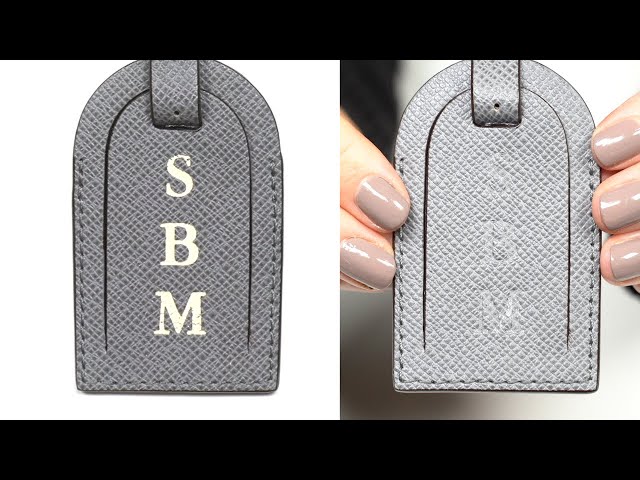 HOW TO REMOVE HOT STAMP - LOUIS VUITTON LUGGAGE TAG 