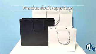 Introduce Premium Kraft Paper Bags | Glossy White \& Matt Black Gift Bags