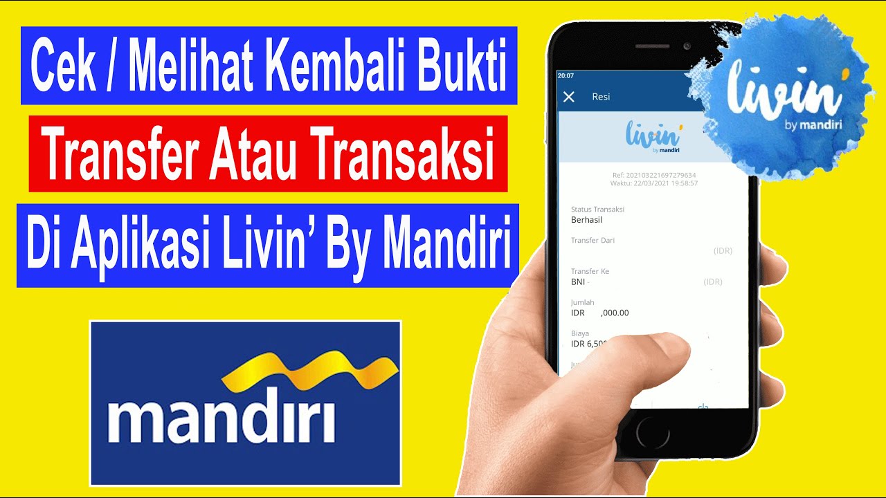 Cara Melihat Bukti Transfer Livin By Mandiri Youtube