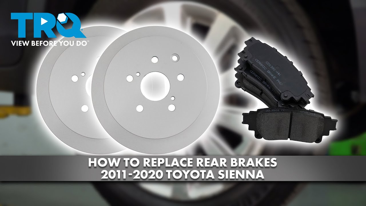 Detroit Axle Rear Brake Kit For Toyota Sienna 2004-2010 – Ceramic Pads & Plain Rotors – 10-Year Warranty