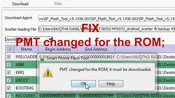 PMT changed for the ROM fix in spflash tools