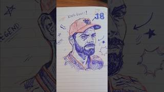 Virat kohli quick sketch #shorts #viratkohli