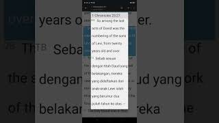 HOLY BIBLE 1 CHRONICLES 23:27 (BBE),(TB)