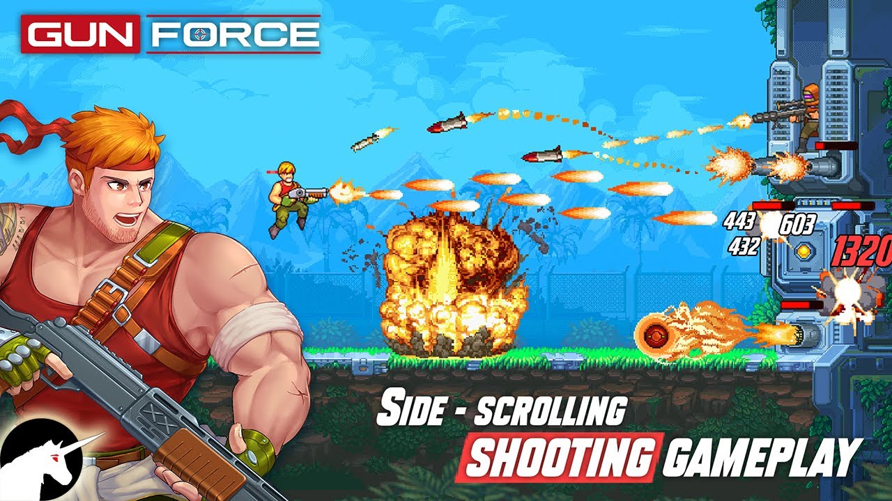 Gun Force Action Shooting gameplay YouTube