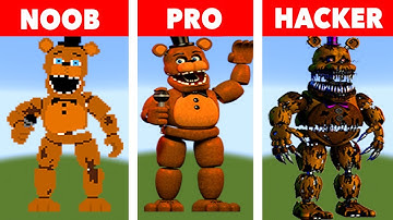 Freddy Pixel Art NOOB VS PRO VS HACKER І Minecraft