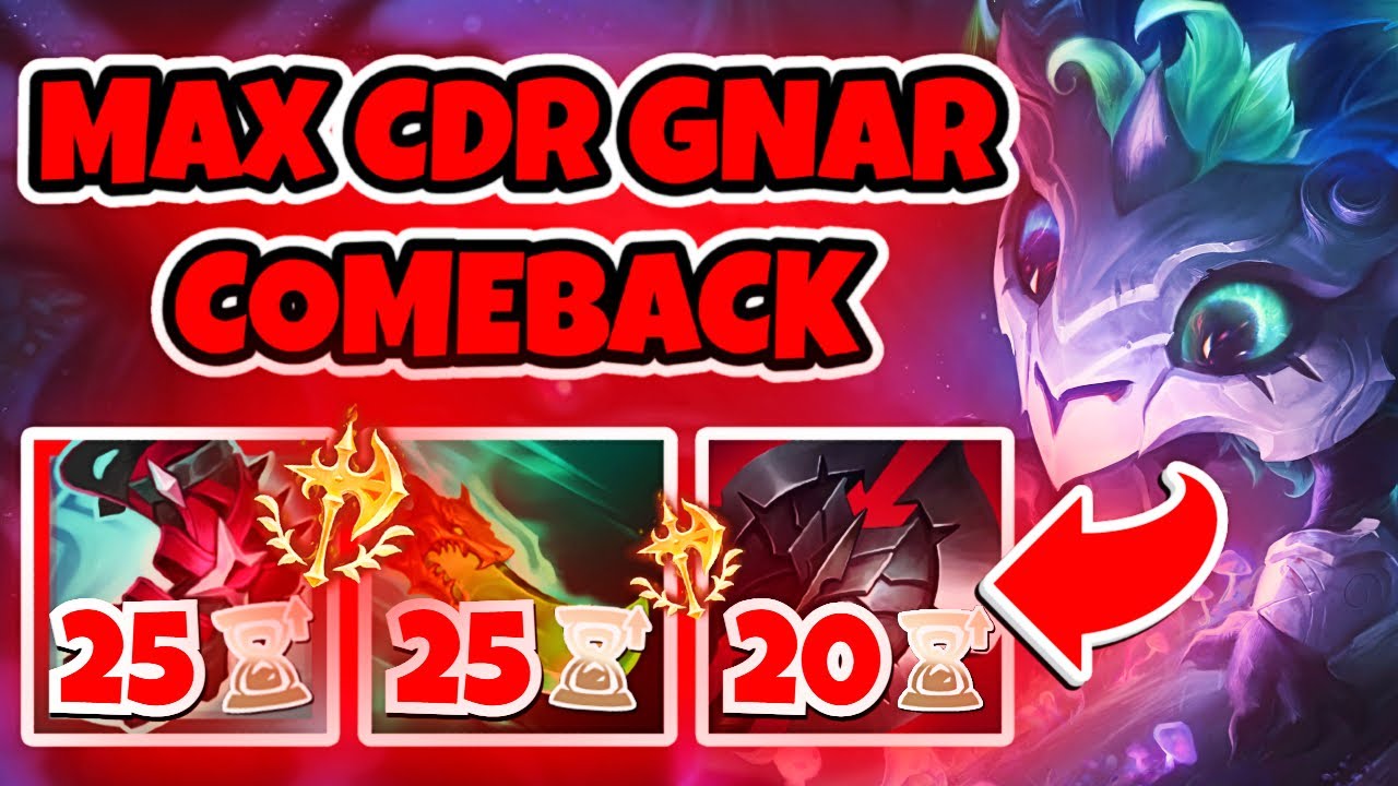MY FIRST COMEBACK WITH MAX CDR GNAR!!! Season 15 Gnar Ranked Gameplay (League of Legends)