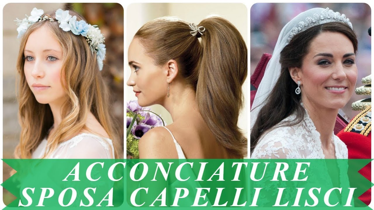 Moda Acconciature Sposa Capelli Lisci 18 Youtube