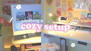  creating an aesthetic + cozy desk setup for “productivity” | ft. solos v2 premium standing desk ✶