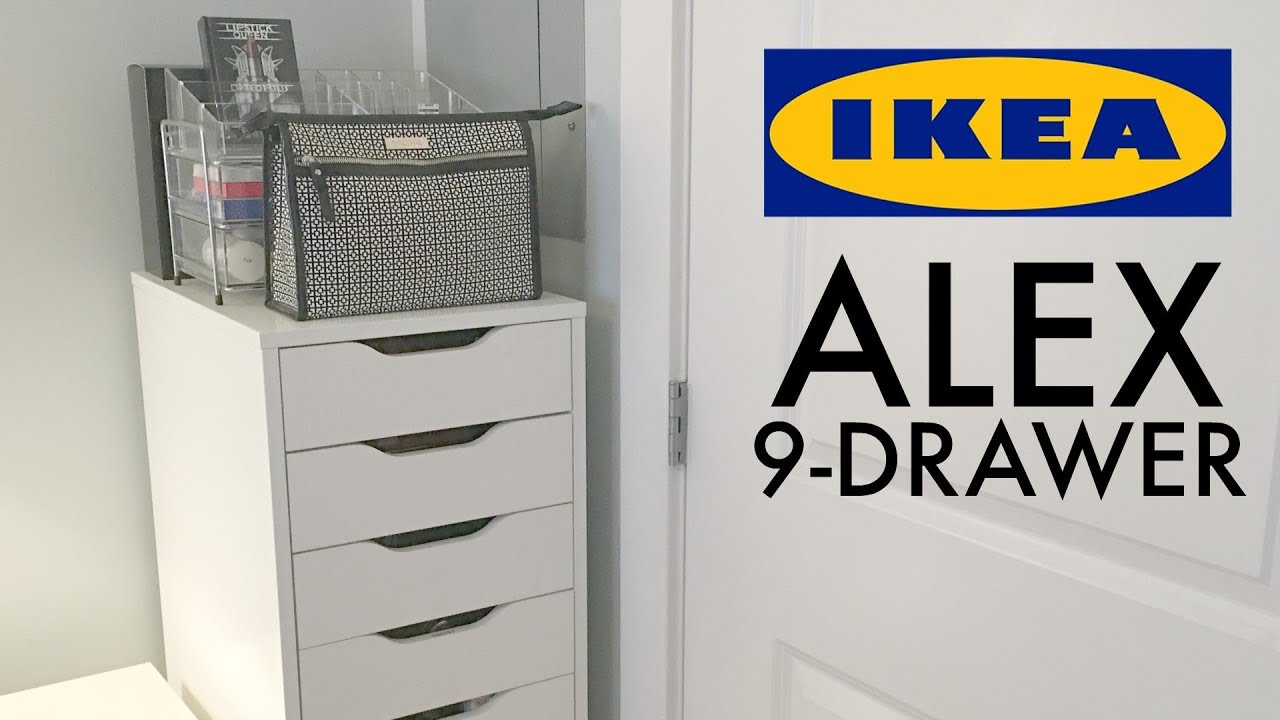 Makeup Storage Organization Ikea Alex 9 Drawer Youtube