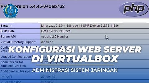 [ASJ] Konfigurasi Web Server di VirtualBox