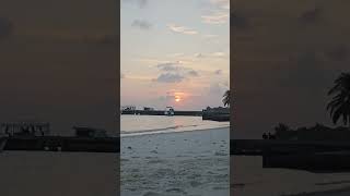 Sunset on the beach #maldives #airport #flight