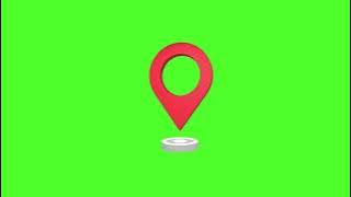 3D animated icon Maps and location green screen 4K creative commons