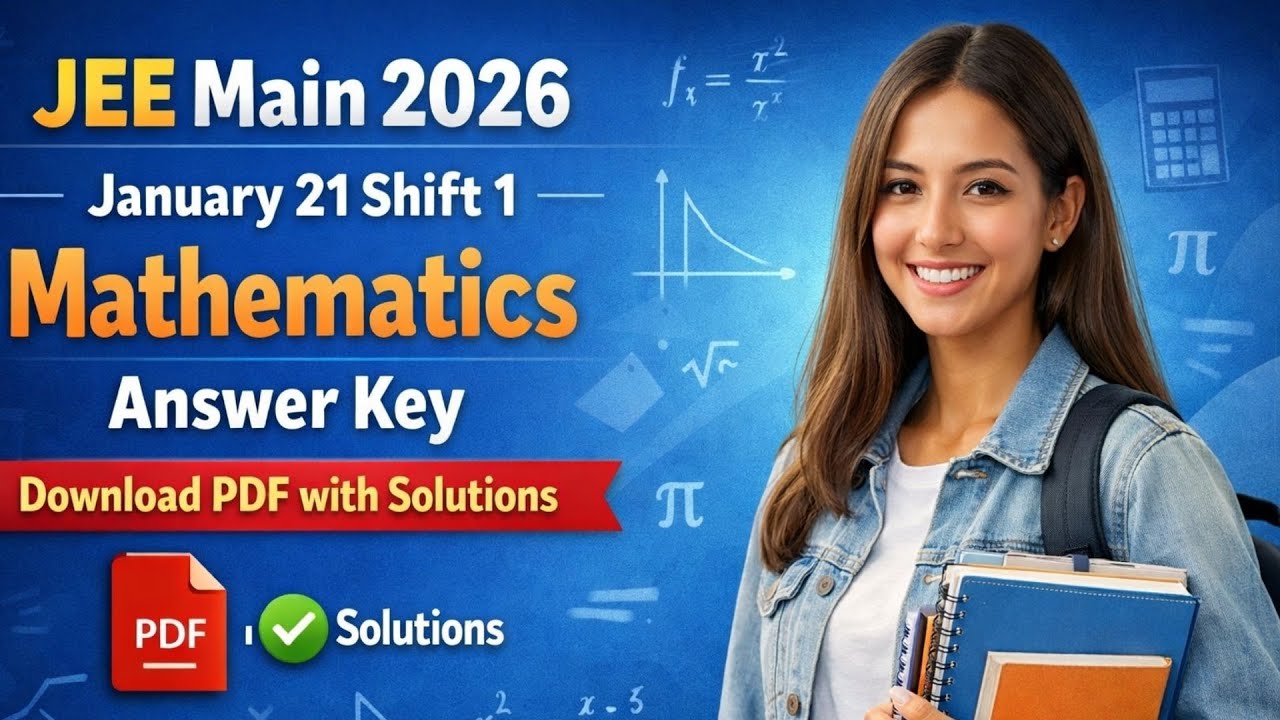 JEE Main 2026 January 21 Shift 1 Mathematics Answer Key 