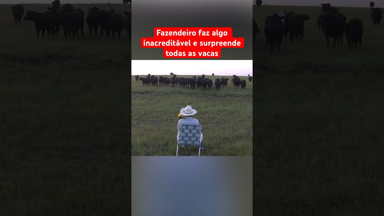 FAZENDEIRO FAZ ALGO IMPRESSIONANTE COM AS VACAS DO PASTO