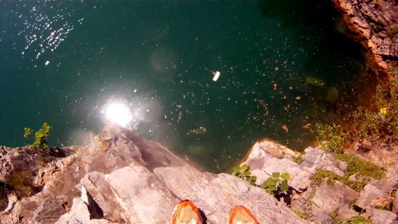 Big Cliff Jump At Blue Cove Hideaway, Riceville Tn YouTube