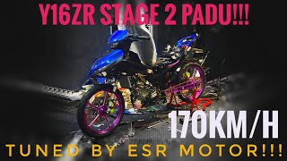 Y16ZR : TOPSPEED PADU Y16 VVA 'STAGE 2' TUNED BY ESR MOTOR PERLIS!