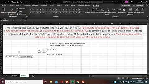 Solución de modelo de programación lineal - Método gráfico 2