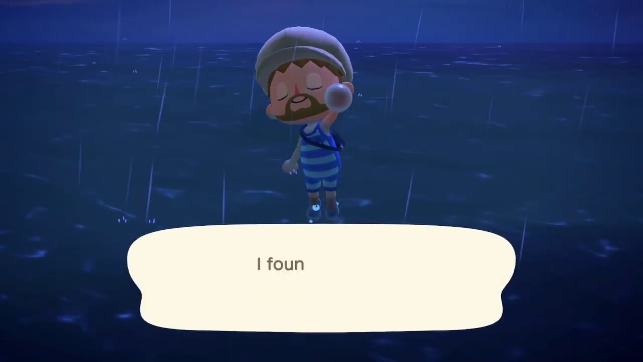 Finding a Pearl by Diving in the Ocean in Animal Crossing New Horizons