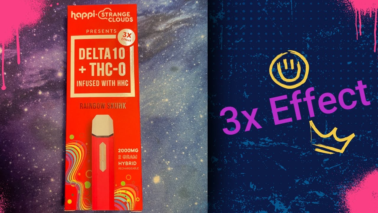 Reviewing: Happi & Strange Clouds D10 2g. Disposable | Strain: Rainbow