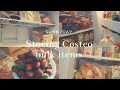 How did I store Costco bulk items on my single door refrigerator top freezer