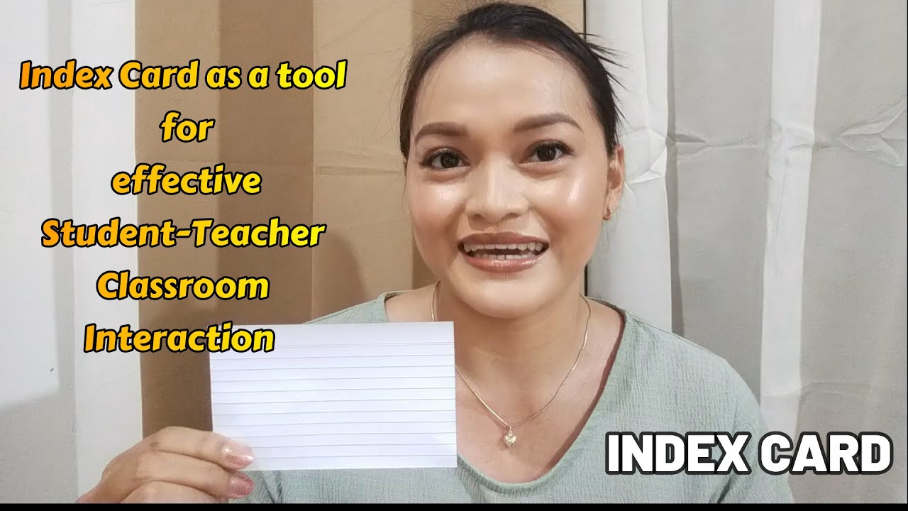 Index Card as a tool for Effective Teaching Technique YouTube