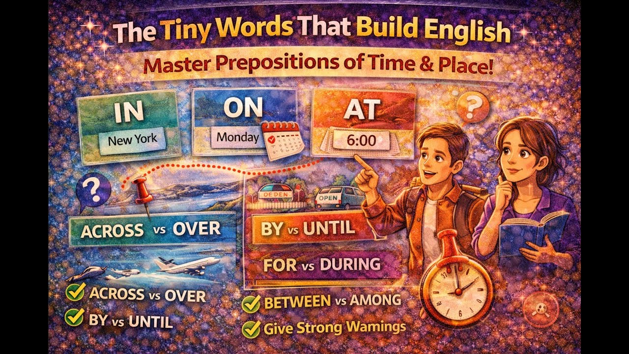 The Tiny Words That Build English: Master Prepositions of Time & Place!