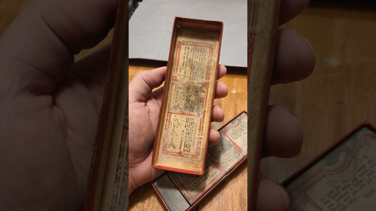 Barber's Delight Escher Sharpening Stone Hone For Straight Razor Germany Thuringian Gelbgrun