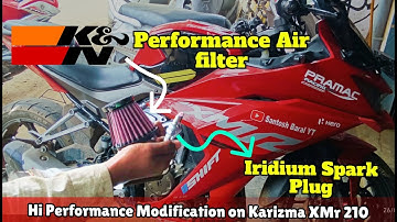 UPGRADE with K&N Performance Air Filter and Iridium Spark Plugs In XMR 210 |Performance modification