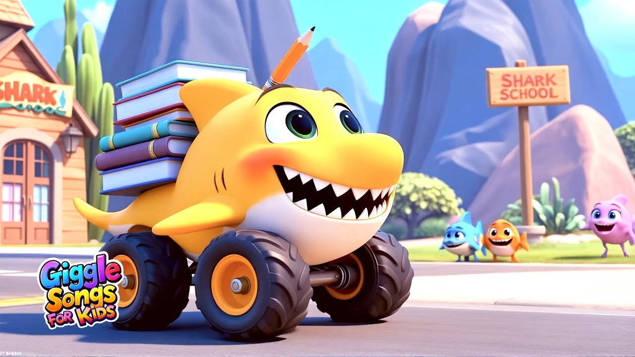 Baby Shark Monster Truck song + More Nursery Rhymes & Kids Songs ...