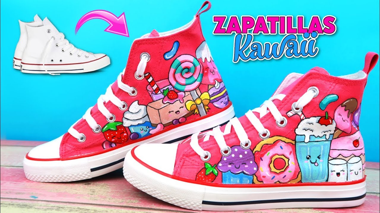 mis al estilo KAWAII Customiza tus zapatillas! - YouTube