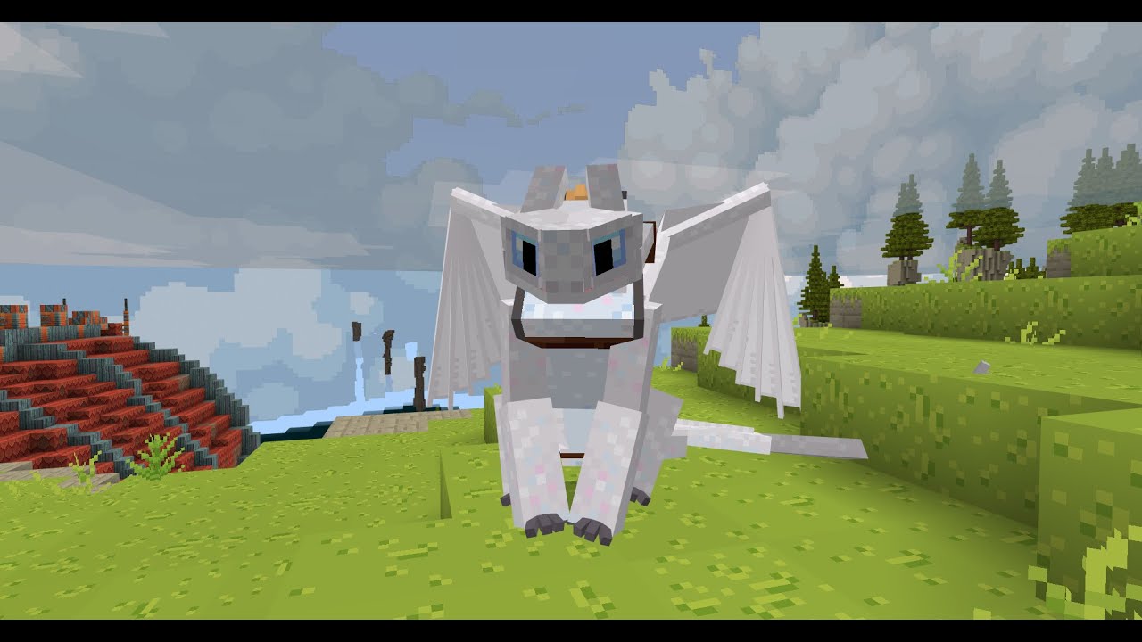 Minecraft: Βρήκα το λευκο δράκο! [Minecraft How To Train Your Dragon