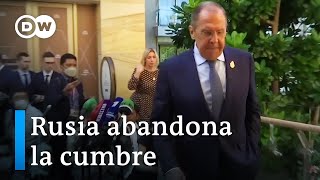 Precipitada salida de Sergei Lavrov del G20