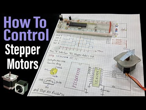 How To Control Stepper Motors With Microcontrollers | التحكم بالمحرك الخطوى | كورس ميكروكنترولر
