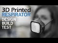 Perfect Fit - High Airflow - Custom 3D Printed Respirator Face Mask - Replaceable filters