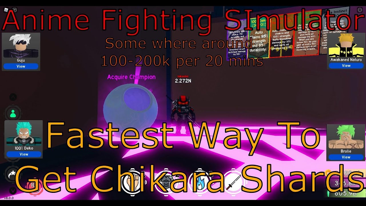 How To Get Chikara Shards Fast In Anime Fighting Simulator ?