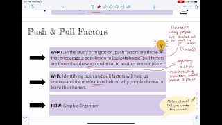 Push and Pull Factors