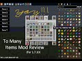 Minecraft Mod review: Too Many Items Mod!