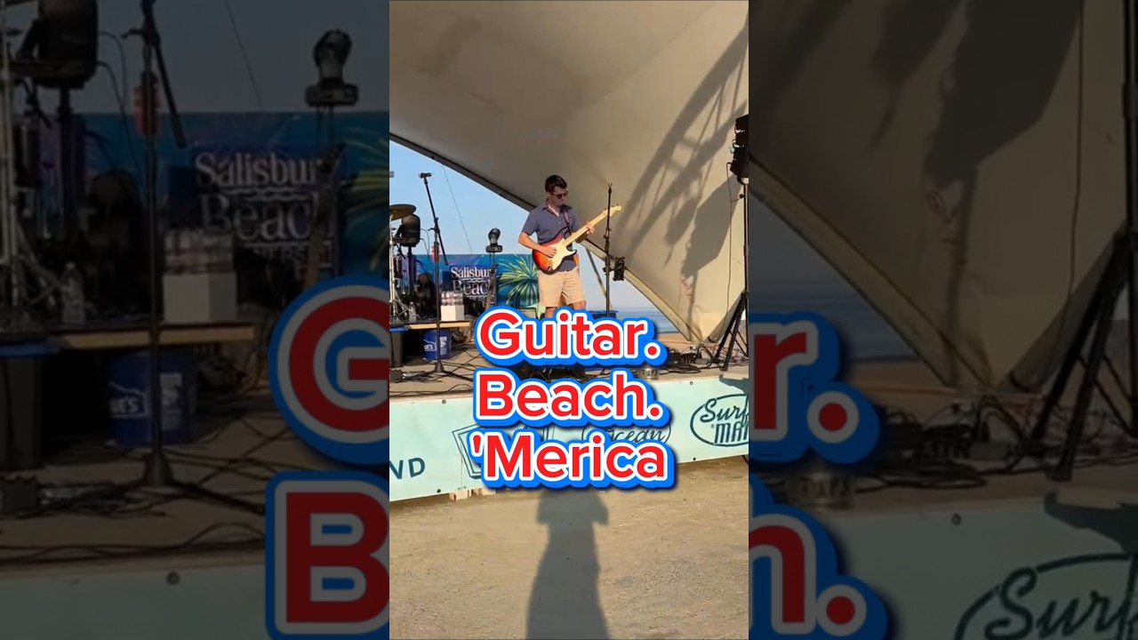 Star Spangled Banner on Guitar at Salisbury Beach