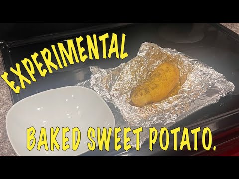 Experimental Baked Sweet Potato. Bachelor Man Dinner