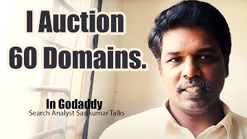 I Auction 60 Domains. (Tamil) Search Analyst Sasikumar Talks. #SasikumarTalks