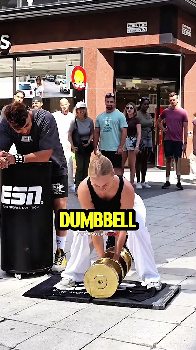 Only This Girl Can Lift Golden Dumbbell...🤯😱 #shorts