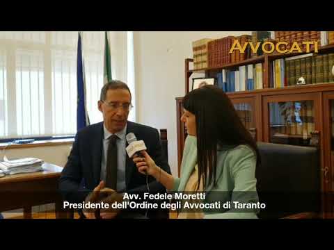 Intervista all'Avv. Fedele Moretti, Presidente dell'Ordine degli Avvocati di Taranto