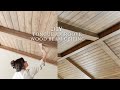 Diy tongue  groove wood beam ceiling using pine wood