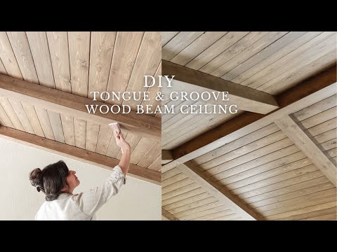 Diy Tongue Groove Wood Beam Ceiling