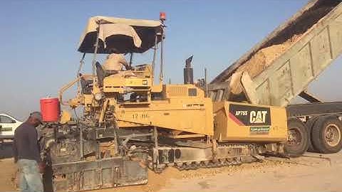 Working On Paver, Paving Agrigate base course.