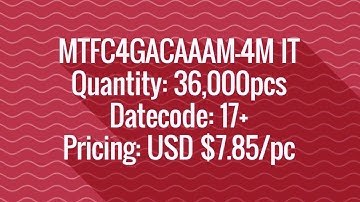 Micron NAND Flash e-MMC and SSDs - Parts Available - MTFC4GACAAAM-4M IT