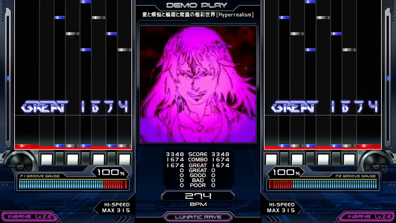 [BMS] ★★4 ▼24 愛と煩悩と輪廻と常識の極彩世界 [Hyperrealism] AUTOPLAY