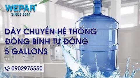 Dây chuyền gỡ nắp súc rửa chiết rót đóng nắp đóng bình tự động 5 gallons